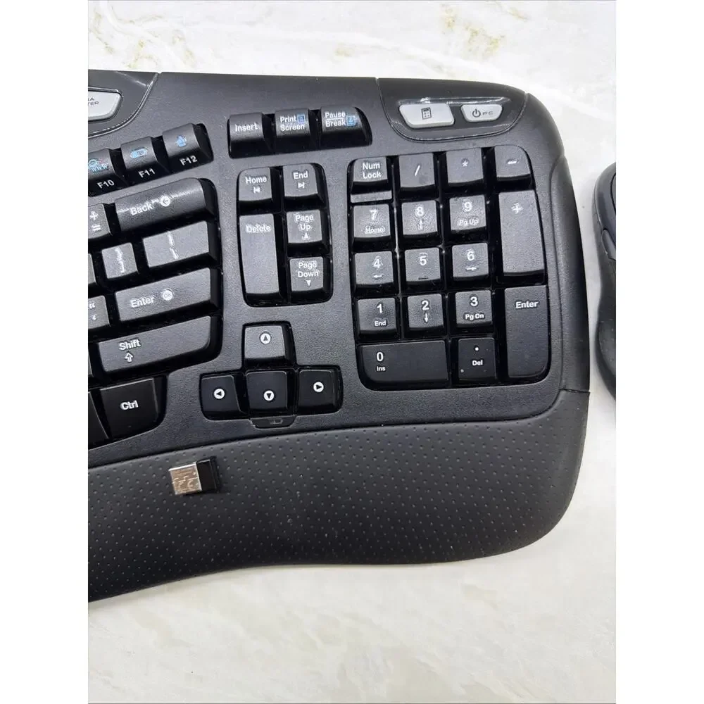 Logitech MK550 Comfort Wave K350 Wireless Keyboard & Mouse Combo W/ Unify Dongle